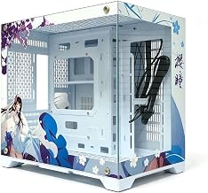 Computer Case ATX Case Mid-Tower Desktop Computer Gaming Case USB 3.0 Ports Double Sided Tempered Glass Support Water Cooling