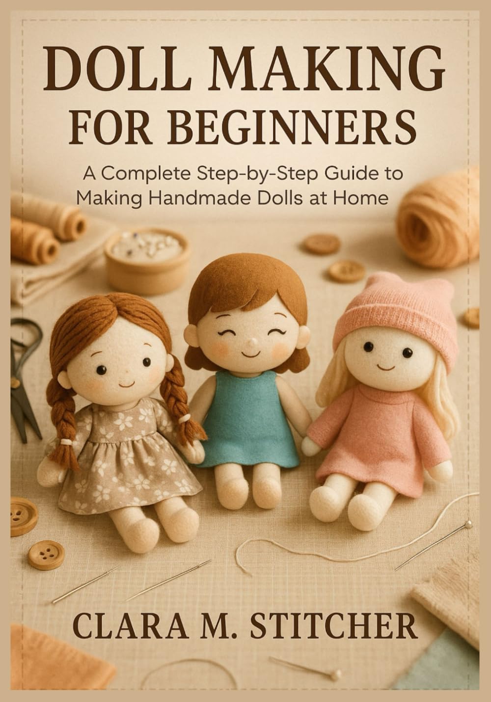 Doll Making for Beginners by Clara M. Stitcher: Easy No-Sew Step-by-Step Guide to Handmade Dolls at Home