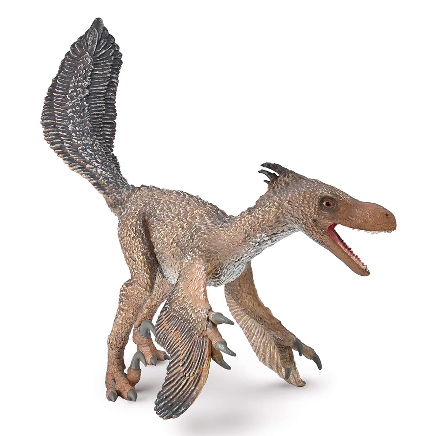 CollectA Velociraptor z ruchomą szczęką (Deluxe w skali 1:6) – interaktywne ręcznie malowane zabawki dinozaurów, realistyczne prehistoryczne figurki i modele, prezenty ze zwierzętami dla małych dzieci
