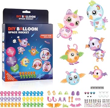 nicknack 170Pcs Magic Sticky Balloon Refill Kit DIY Crafts for Kids 3-12