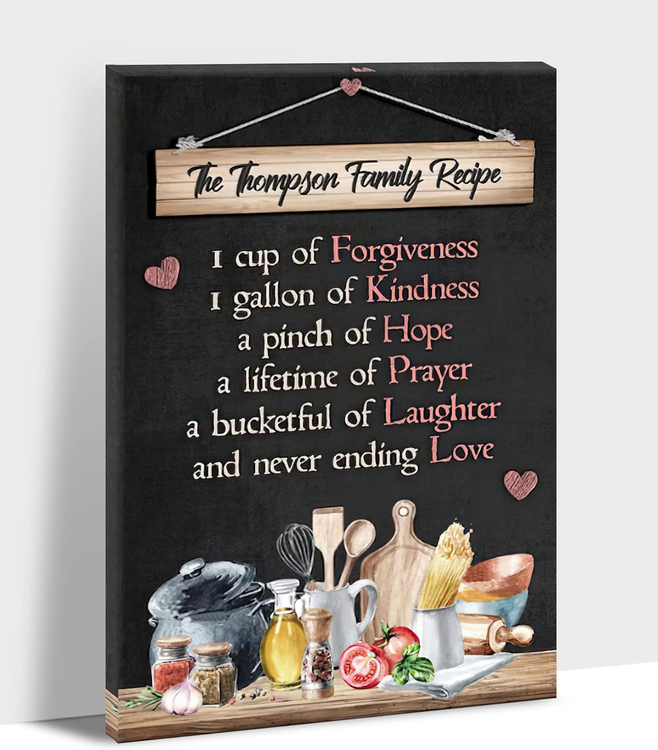 Rustic Kitchen Wall Art Farmhouse Canvas Art Kitchenware