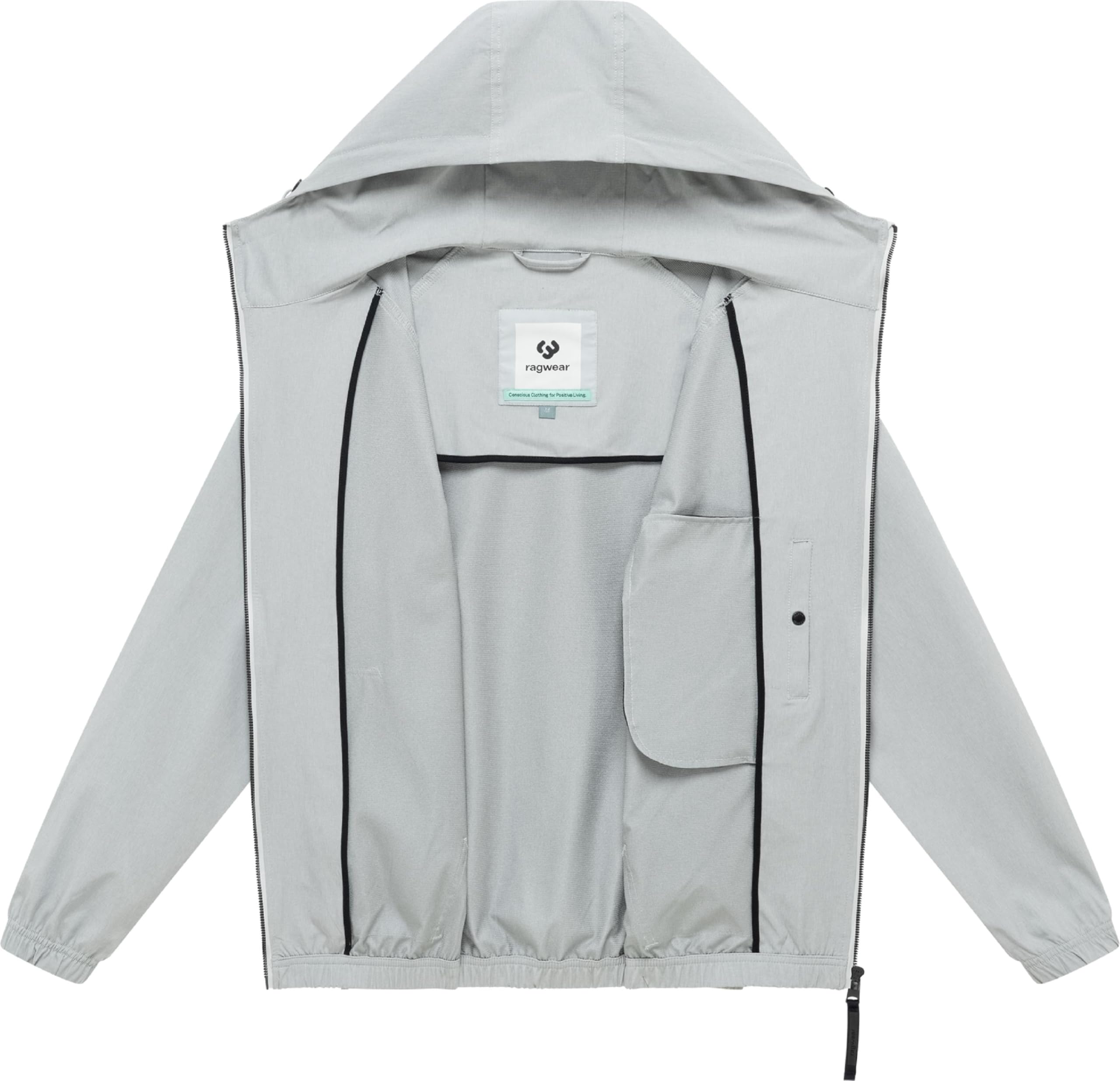 Ragwear Męska lekka kurtka przejściowa krótka kurtka z regulowanym kapturem Roog A Grey rozm. XL