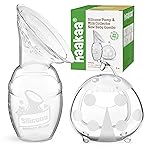 haakaa Manual Breast Pump for Breastfeeding 4oz/100ml and Ladybug Milk Collector 2.5oz/75ml Combo, Food-Grade Silicone