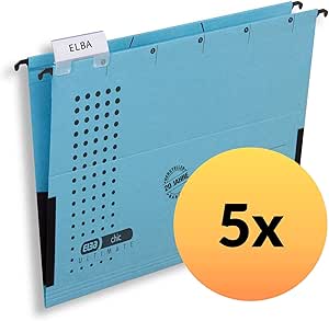 Leitz Esselte-Leitz 19843025 Lot De 5 Chemises Suspendues En Carton Alpha Rouge Import Allemagne