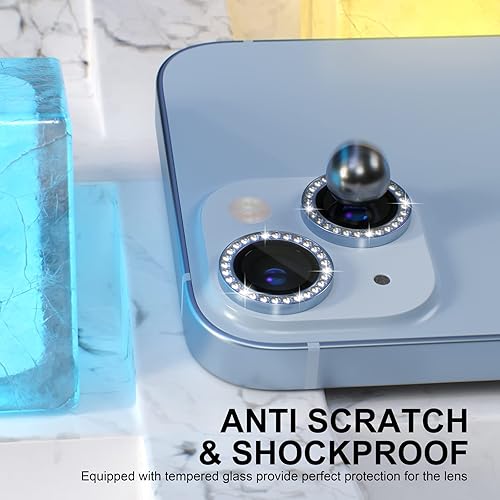 Miniatura 10 de Choiche Protector de lente de cámara compatible con iPhone 15iPhone 15 Plus, protector de pantalla de vidrio templado 9H, accesorios de decoración