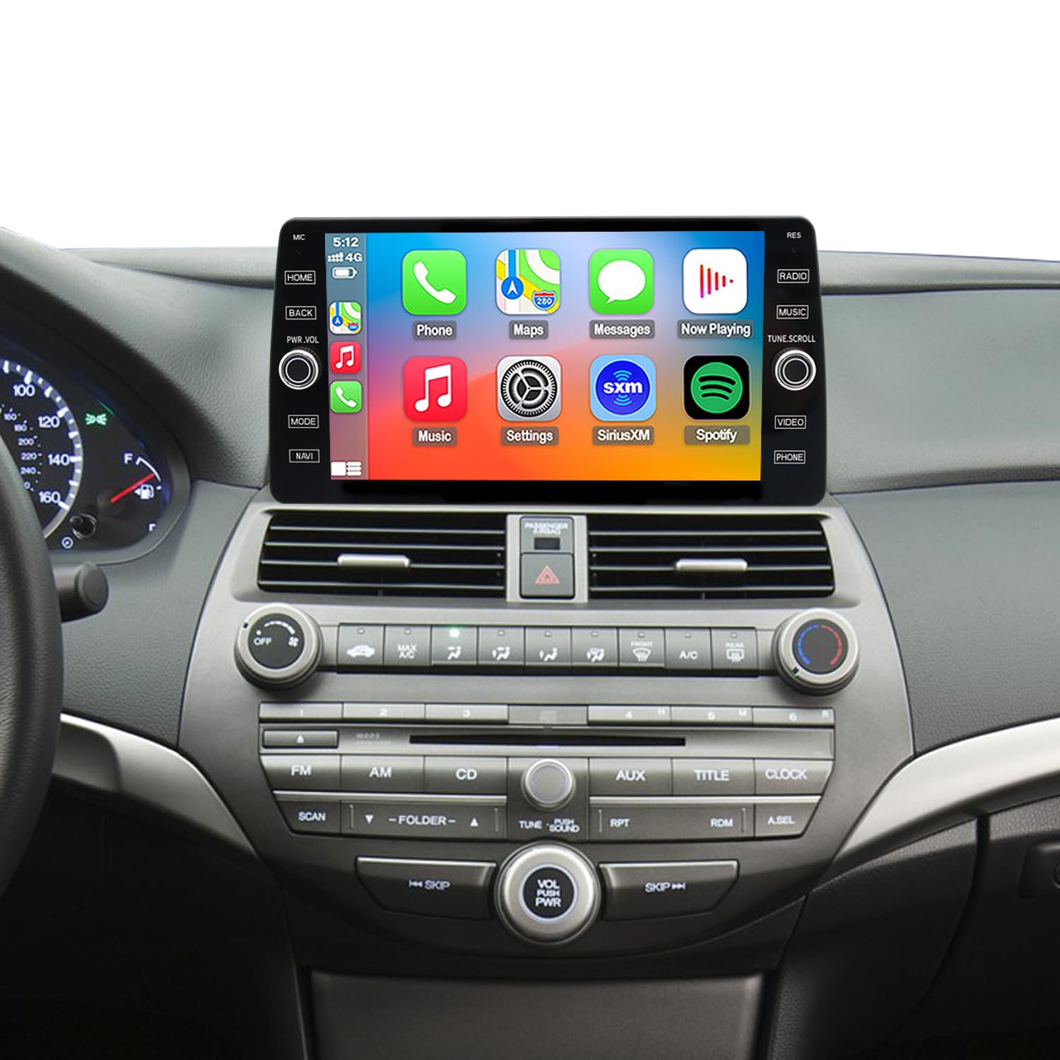 4G LTE QLED Radio for Honda Accord 8th 2008 2009 2010 2011 2012 Upgrade | 8-Core CPU Touch Screen Stereo | Wireless CarPlay & Android Auto | Free Camera