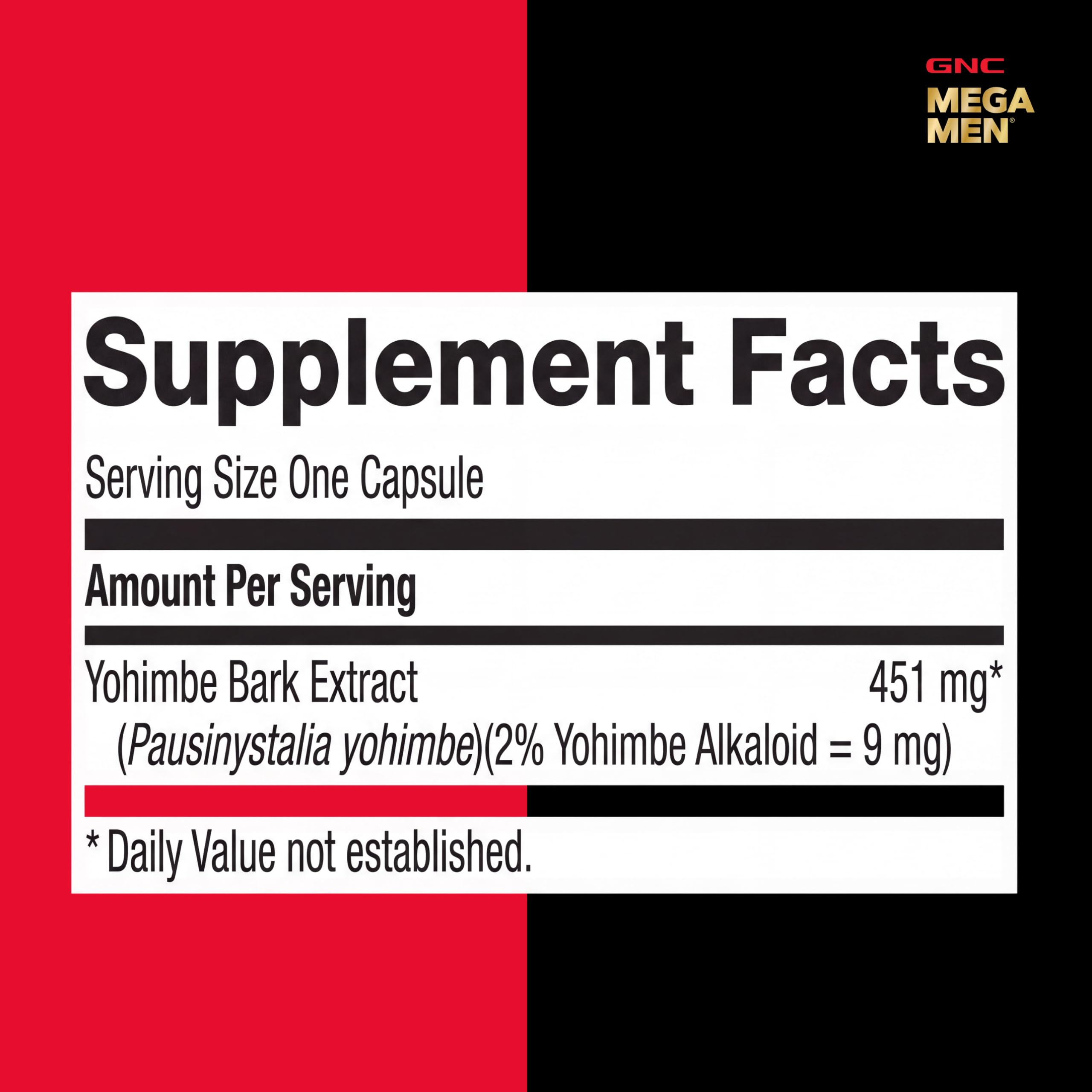 GNC Men's Yohimbe 451 Supplement, Pure Extract, 60 Capsules — Amazon image 8