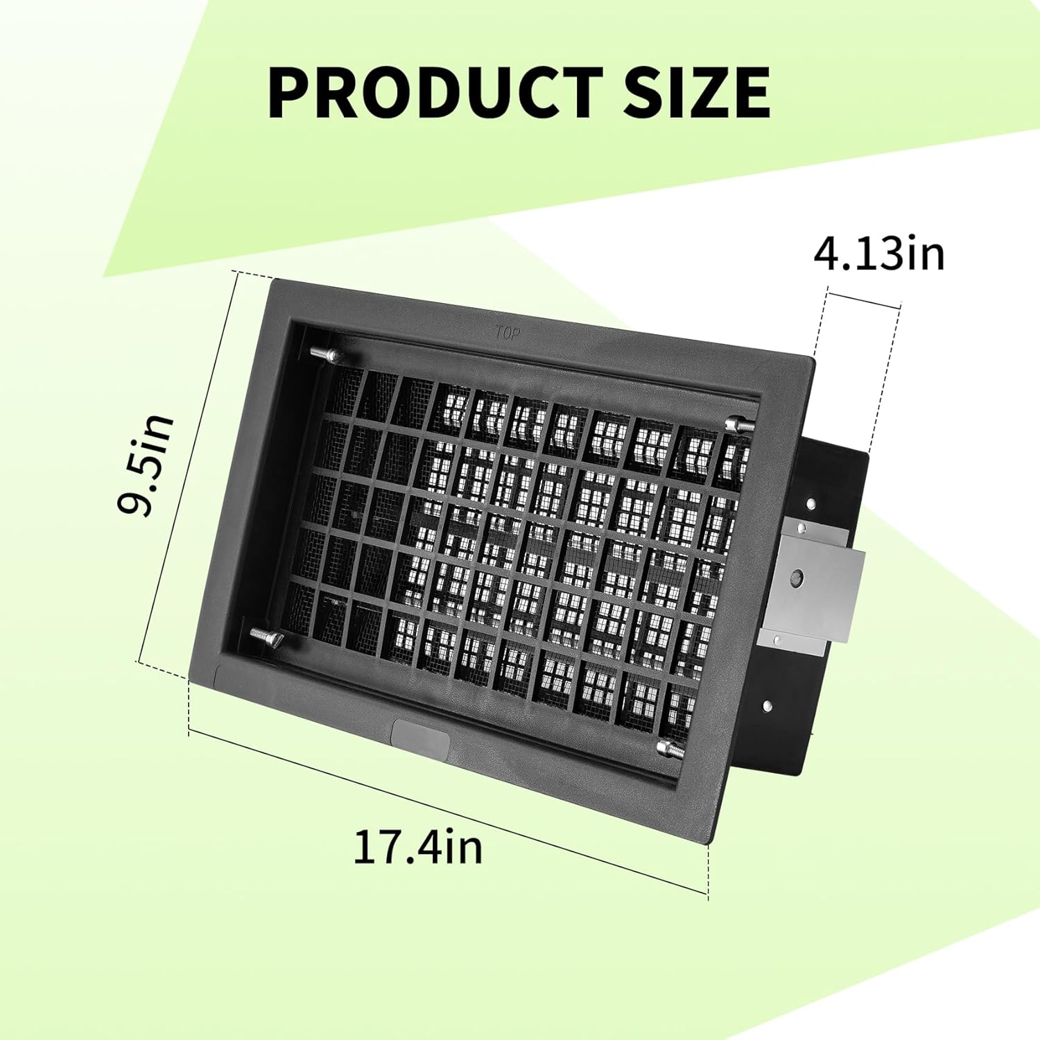 8" x 16" Automatic Foundation Vent for Ventilating Crawl Space Replacement Auto Air Vent, Black, 1 Pack