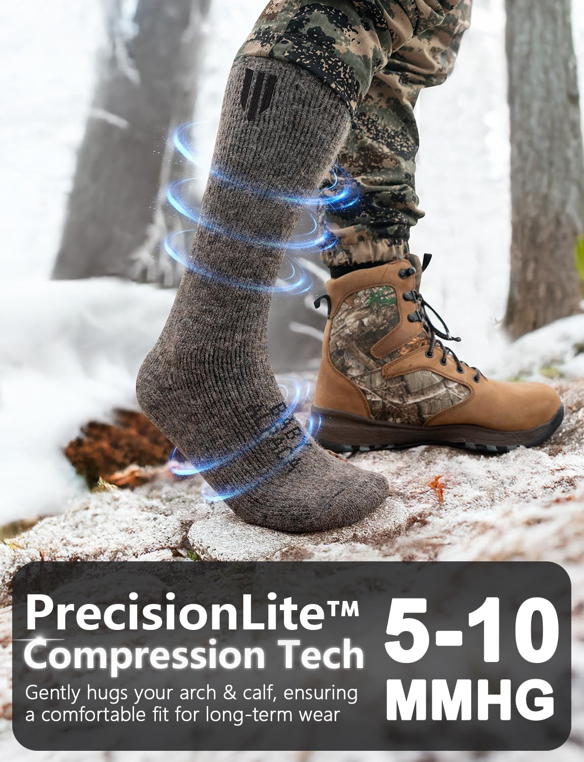 Alpaca Wool Heavyweight Thermal Boot Socks Hunting Hiking Working Thick Cold Weather Cushioned - Image 2