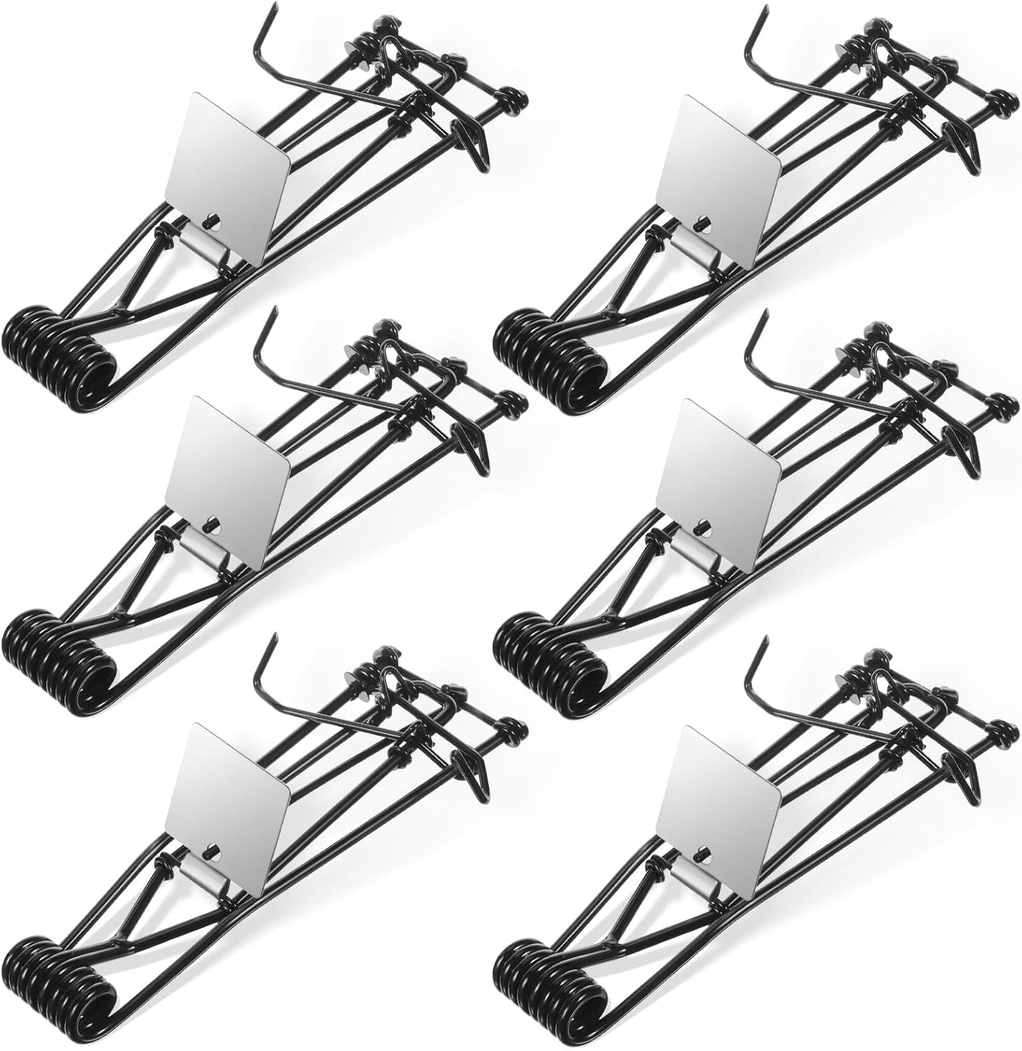 Metal Mole & Gopher Trap - Reusable Tactical Mole Gopher Killer Outdoor Vole Traps for Voles, Gophers, Rats, Ground Moles - Yard Garden Lawn Protection, Pack of 8, Green