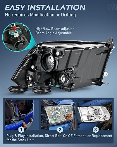 Miniatura 81 de Nilight Conjunto de luz trasera para Dodge Ram 2009 2010 2011 2012 2013 2014 2015 2016 2017 2018 Dodge Ram 1500 2500 3500 2019 2020 2021 estilo Lado