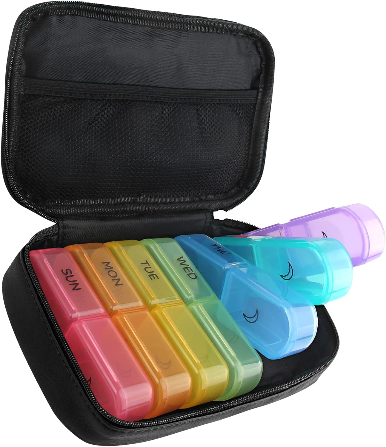 7 Day Pill Organiser 2 Times a Day Big Pill Box Weekly Pill Organiser 2