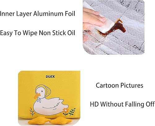 Miniatura 4 de Bolsas de almuerzo con diseño de pato de dibujos animados para niños, reutilizable, con aislamiento, para mujer, cuello blanco, enfermera,