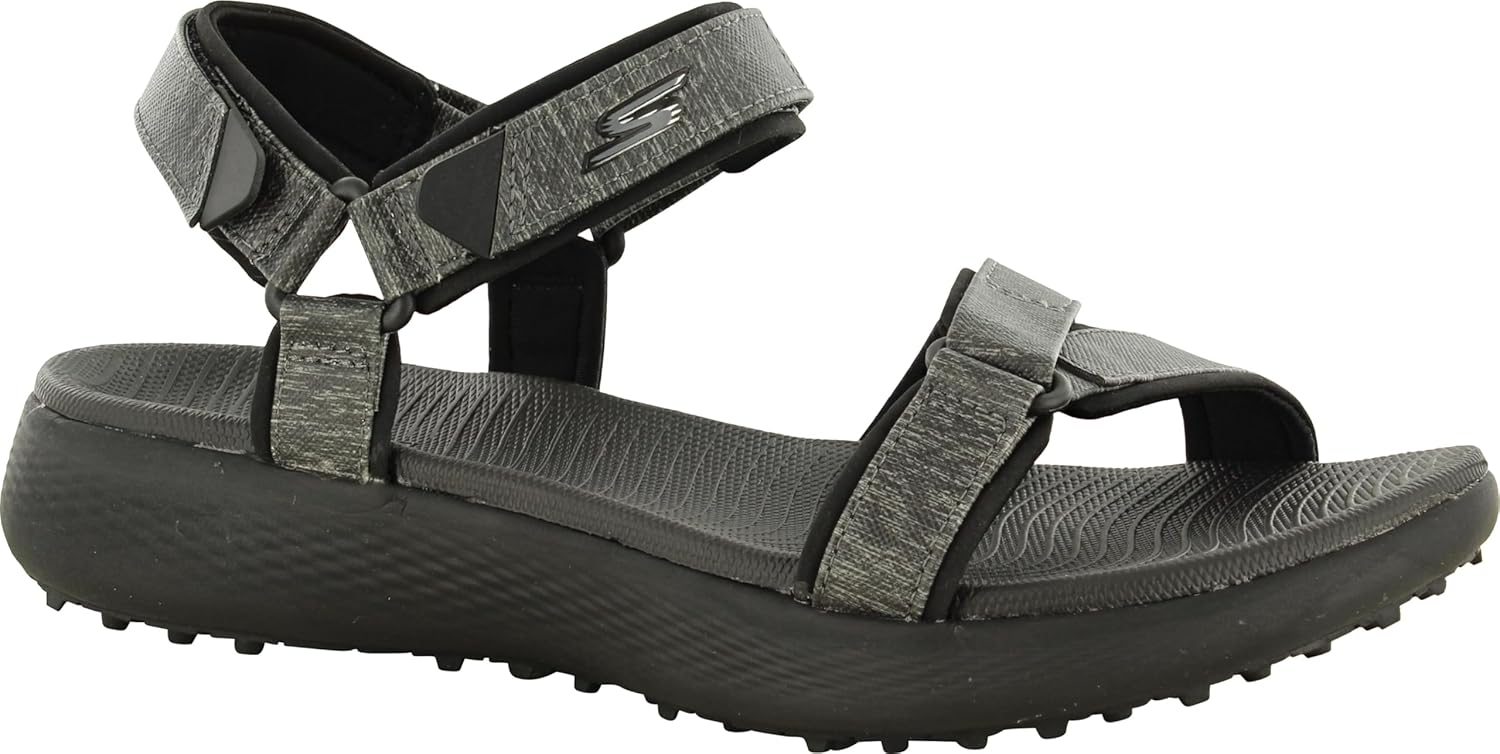 Skechers Womens 600 Spikeless Golf Sandals Shoe, Black, 8 B (M)