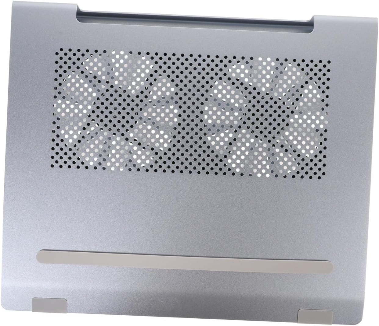 Aluminum Alloy Laptop Cooling Pad with Fan Cooler, Ventilated Adjustable Stand to 17.3 Inch Gaming Laptops, USB Powered Cooling Support for Overheating Prevention, Gray