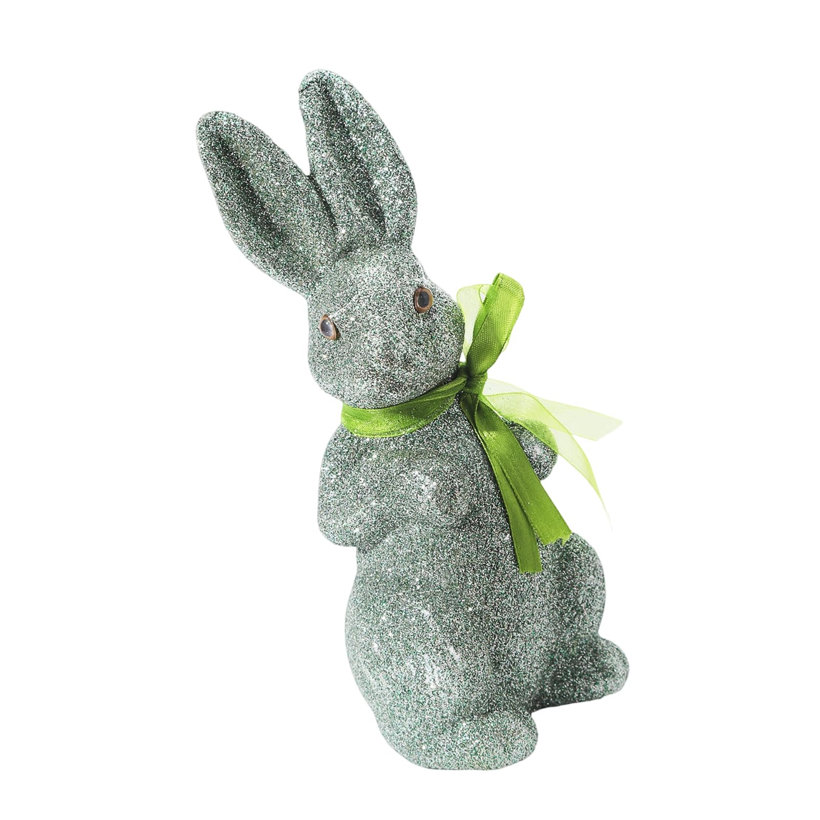 Easters Rabbits Decors Golden Glittering Foam Statue Portable Colorful for Festival Holiday Party Decoration User Friendly User Friendly Glittering Rabbits Statue Colorful Portable for Holiday Safe