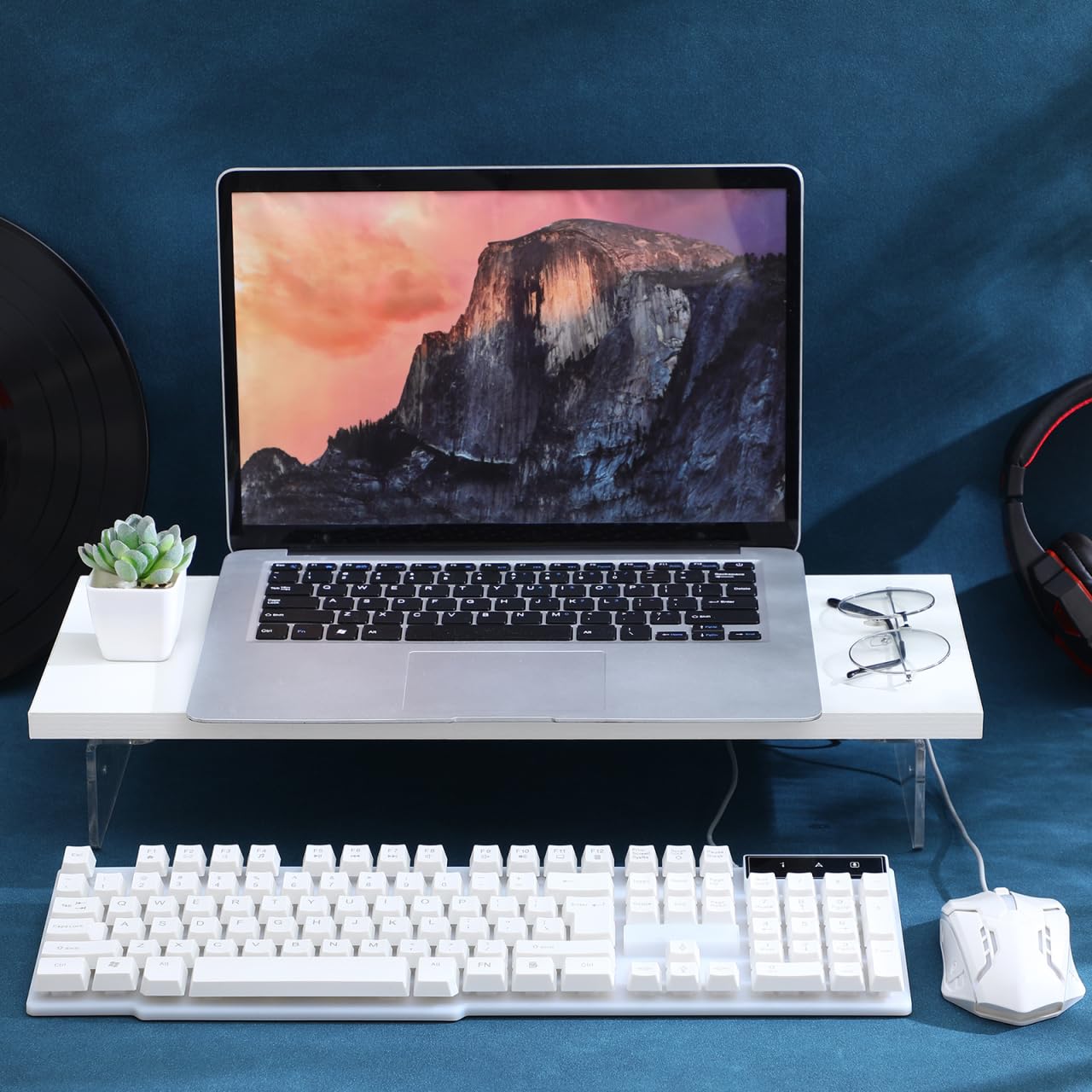 Angoily Set Tastiera Mouse Wired USB Ergonomico Tastiera Gamer Bianco con Retroilluminazione per PC Giochi E Uso Quotidiano