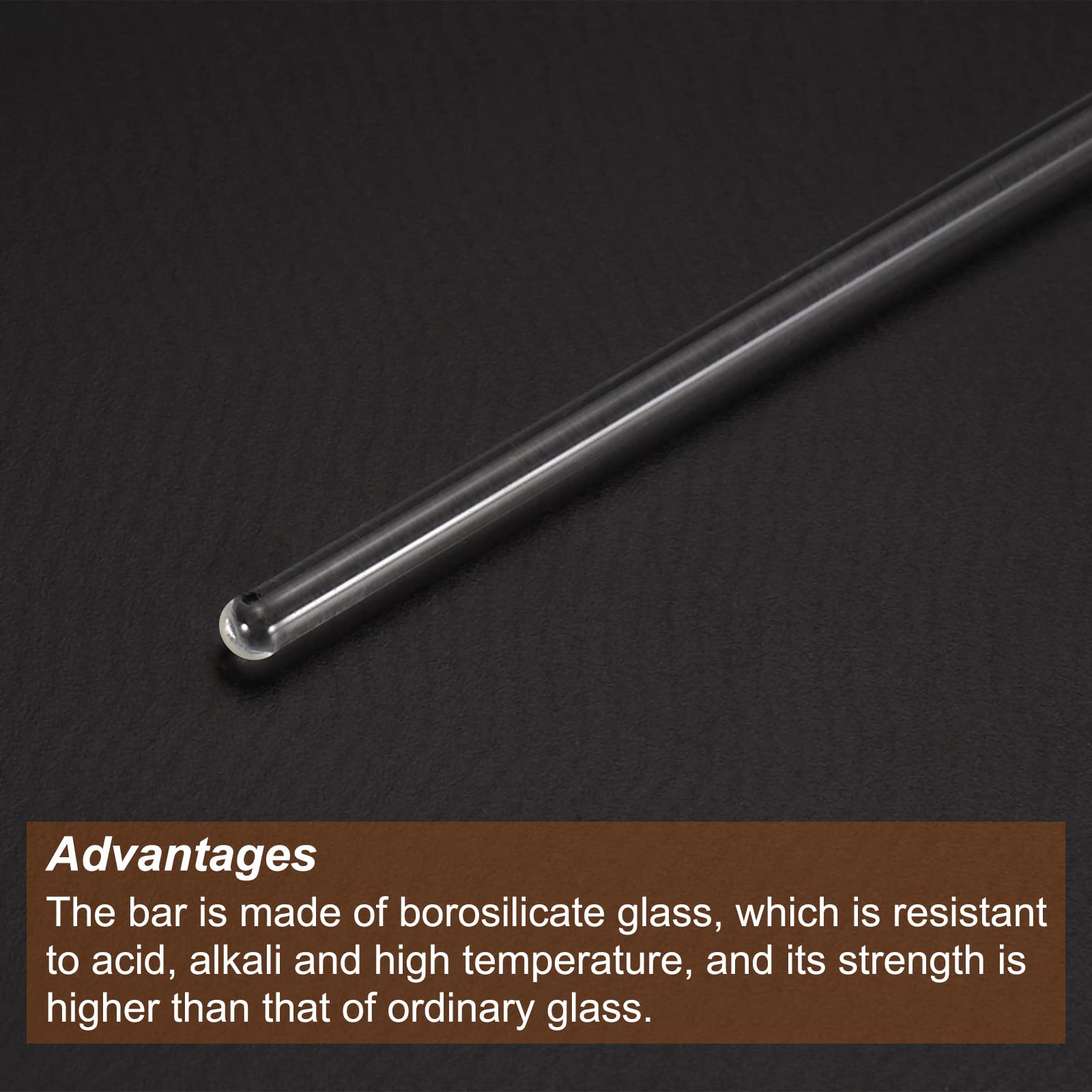MECCANIXITY 3.3 Borosilicate Glass Stick 7.87" Length 4mm Dia Stir Rod Mixing Tools with Both Ends Round for Lab Kitchen Science 6Pcs — Amazon image 4