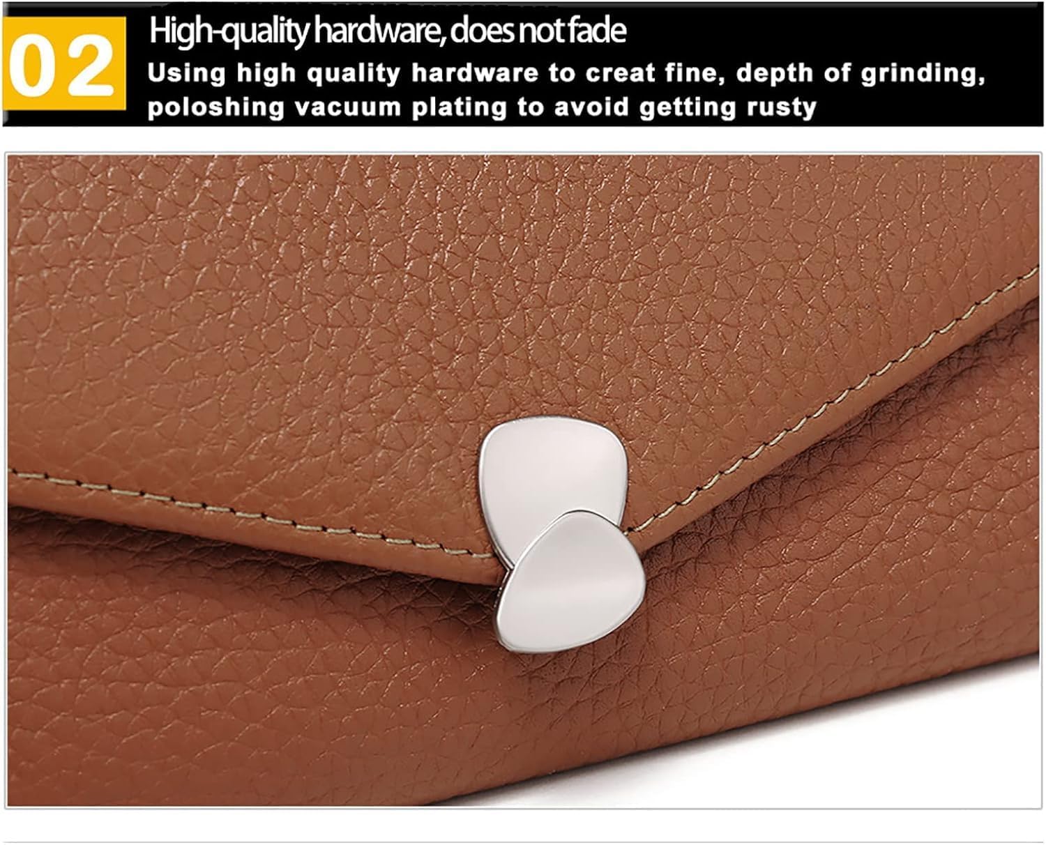 WYUYIWH レザー レディース 財布 RFIDブロッキング バックルライチ柄 クラッチバッグ ロング 大容量 マルチカードホルダ