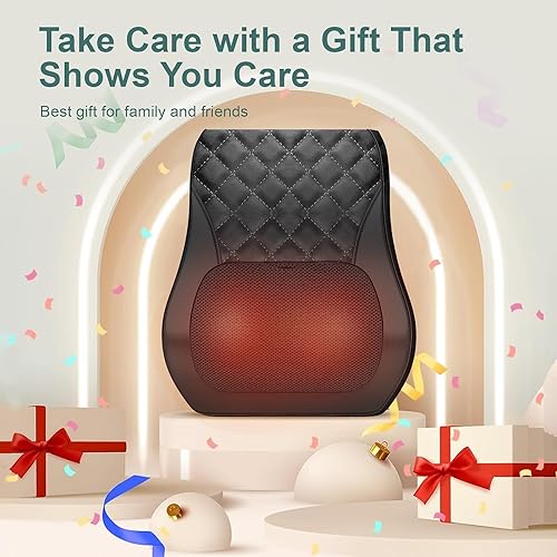 Miniatura 7 de Masajeador de espalda con cable con tejido profundo de calor Shiatsu masajeador de cuello, alivio del dolor, almohada de masaje para cuello,