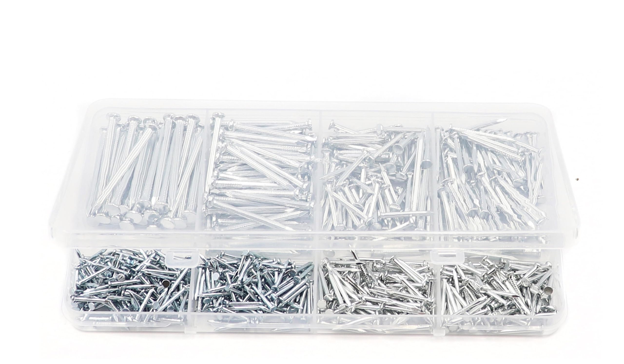 binifiMux 650pcs Hardware Nail Assortment Kit, Common Nails, Wood Nails, Picture Hanging Nails, Picture Nails for Wall Drywall Wood, Wall Nails for Hanging, Frame Nails