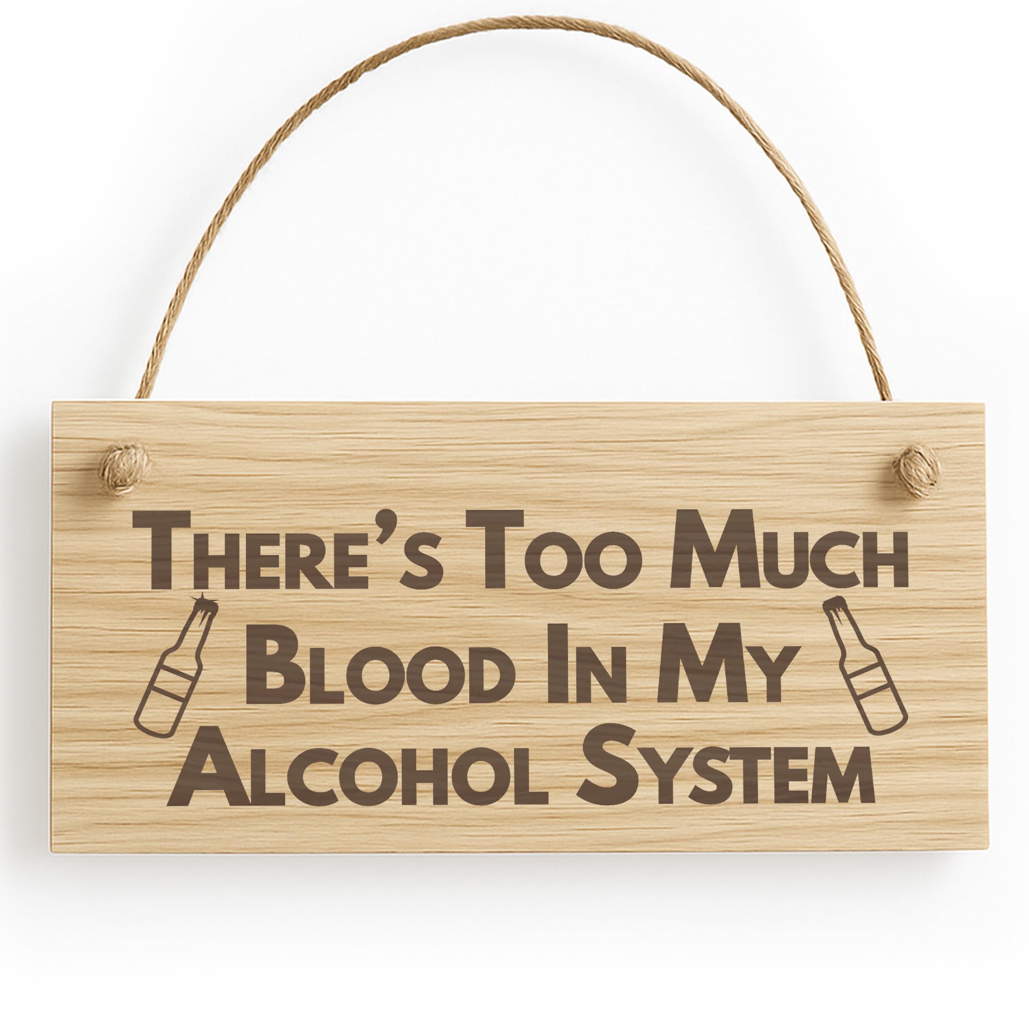 Red Ocean Alcohol System Funny Alcohol Man Cave Bar Pub Hanging Plaque Friend Beer Sign