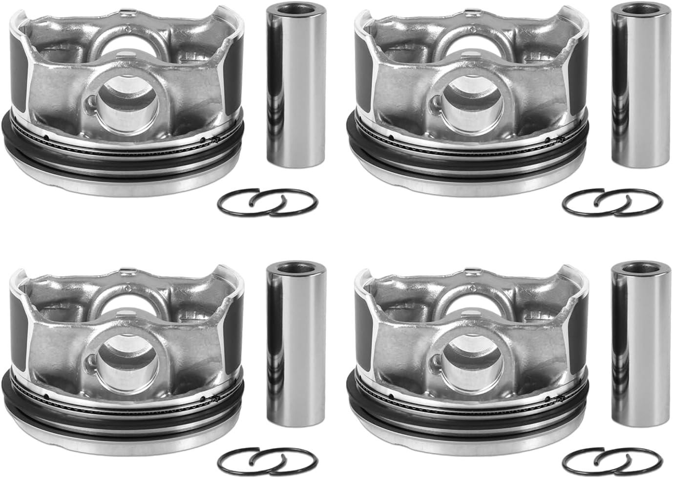 4PCS Piston Ring Set Φ21mm 06H107065AM for 2.0T Engine - Compatible with Passat Tiguan GTI Jetta TT A3 A4 Q5 2.0L Automotive Replacement Piston Rings Engine Accessories Kit