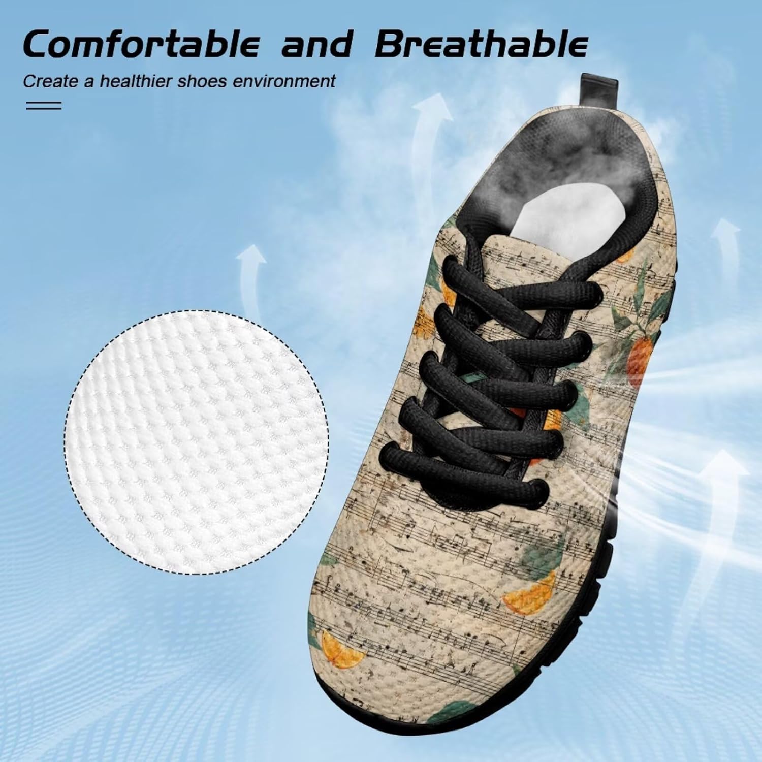 Funnydude Cute Print Boys Walking Shoes Kid Casual Tennis Shoes Breathable Footwear