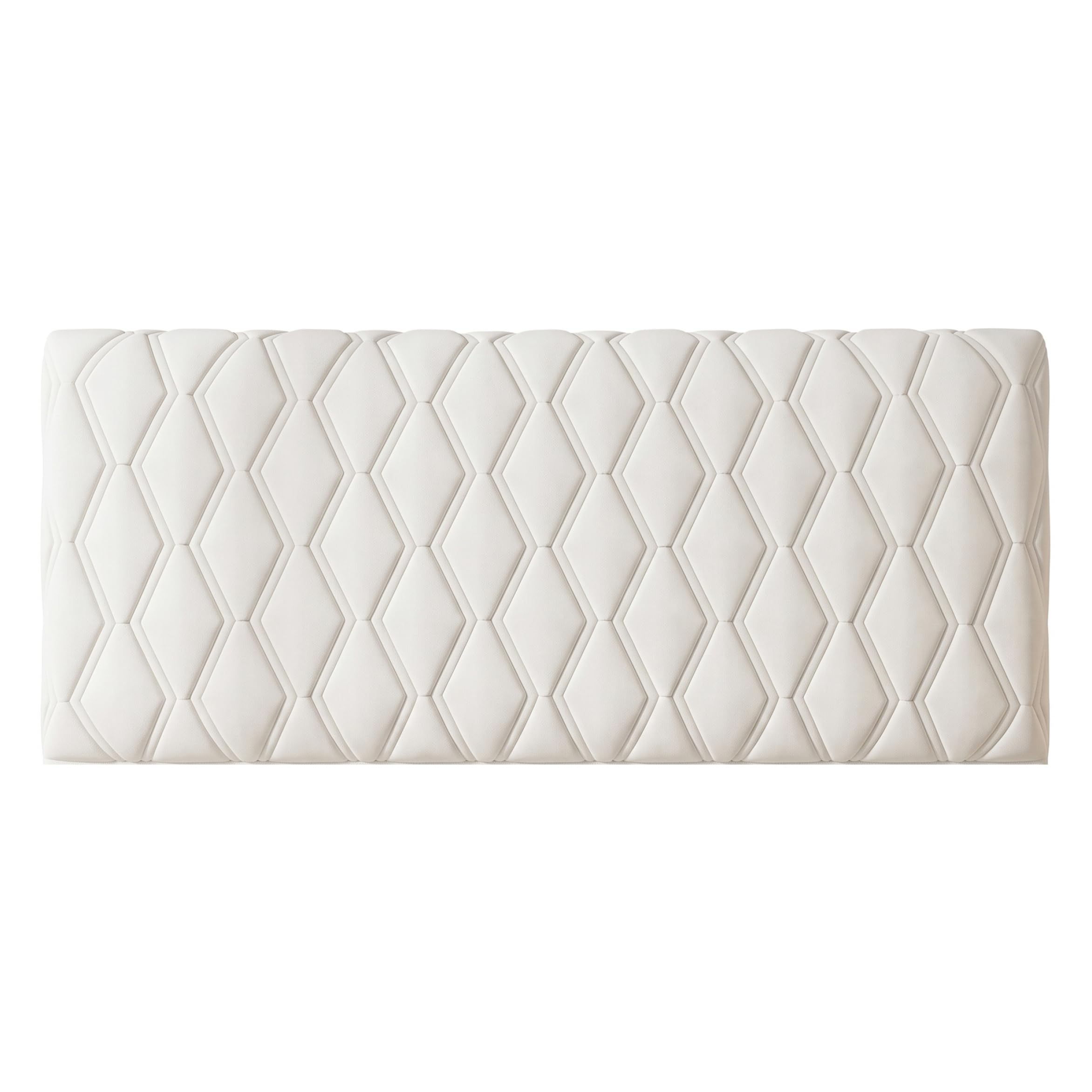 Funda de cabecera acolchada en terciopelo suave blanco para dormitorios elegantes