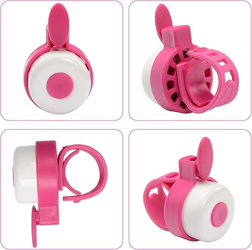 Miniatura 4 de Cesta de scooter para niños, accesorios para manillar delantero con 1 par de serpentinas y campana de bicicleta para niñas y niños, cesta para