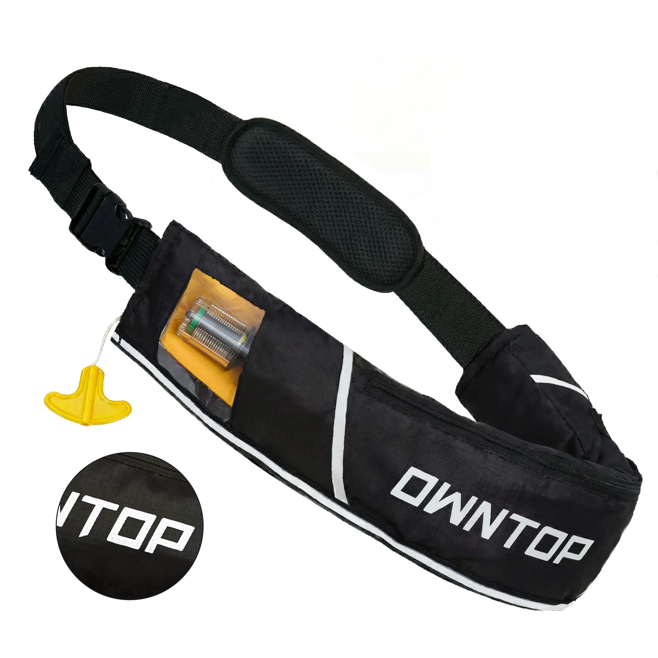 Owntop 自動膨張式ライフジャケット 腰巻きタイプ 自動/手動切替式 救命k Amazon | Owntop 自動膨張式ライフジャケット 腰巻きタイプ 自動/手動