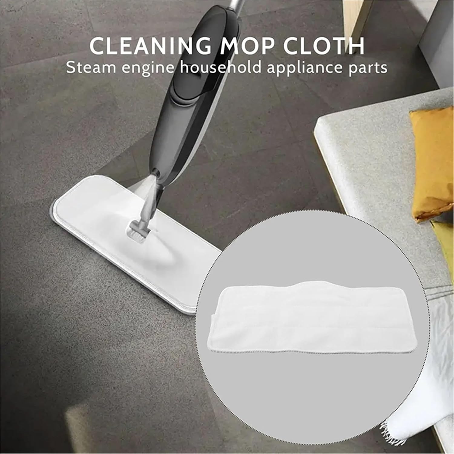 Handhold Steam Vacuum Cleaner Mop Cloth Rags Aromatherapy Bag Replacement Accessories Part，Compatible For Deerma，DEM ZQ100 ZQ600 ZQ610(6pcs)