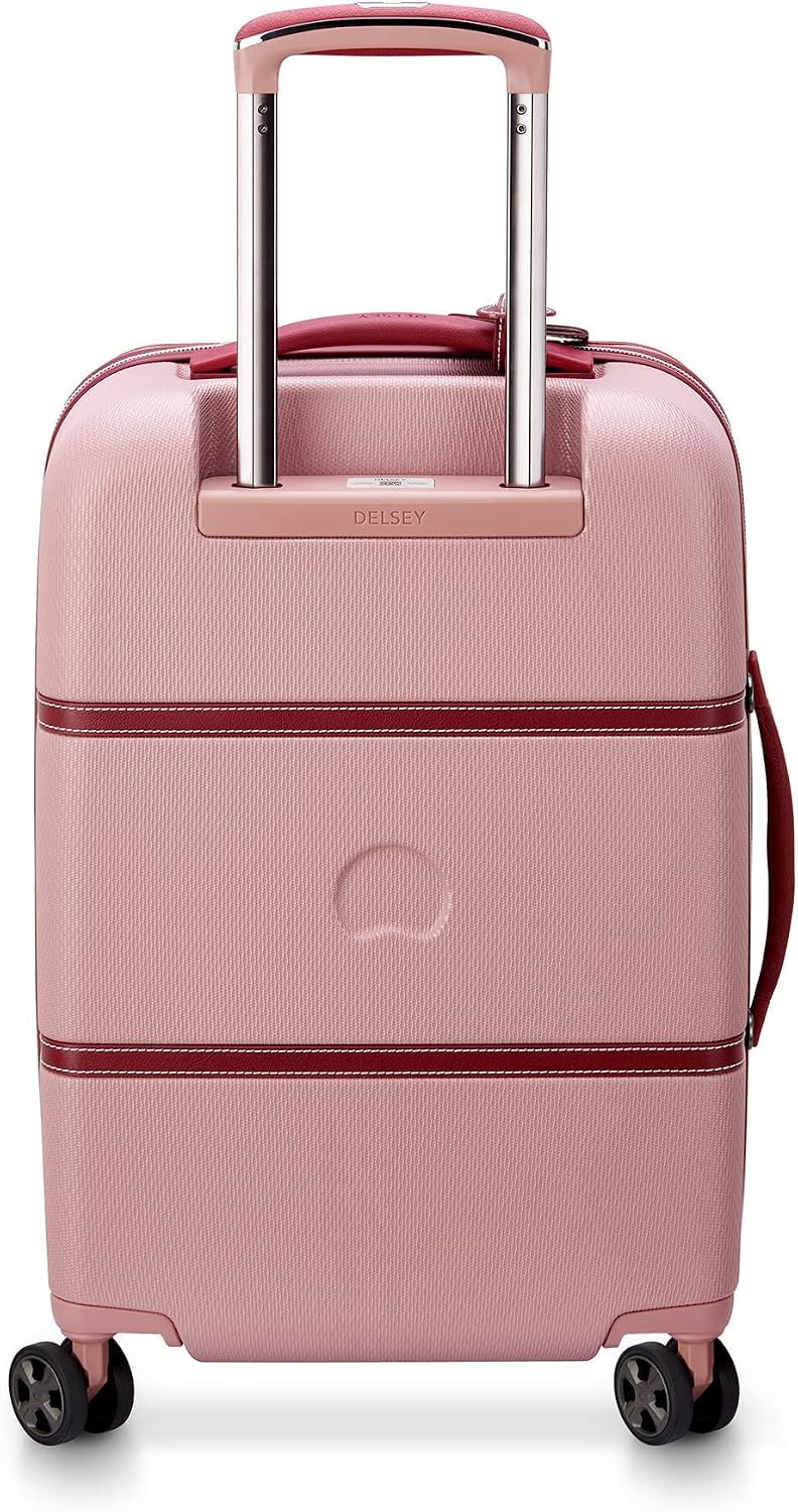 DELSEY PARIS Chatelet Air 2.0 Hardside Luggage with Spinner Wheels, Pink, Carry on Plus 20 Inch