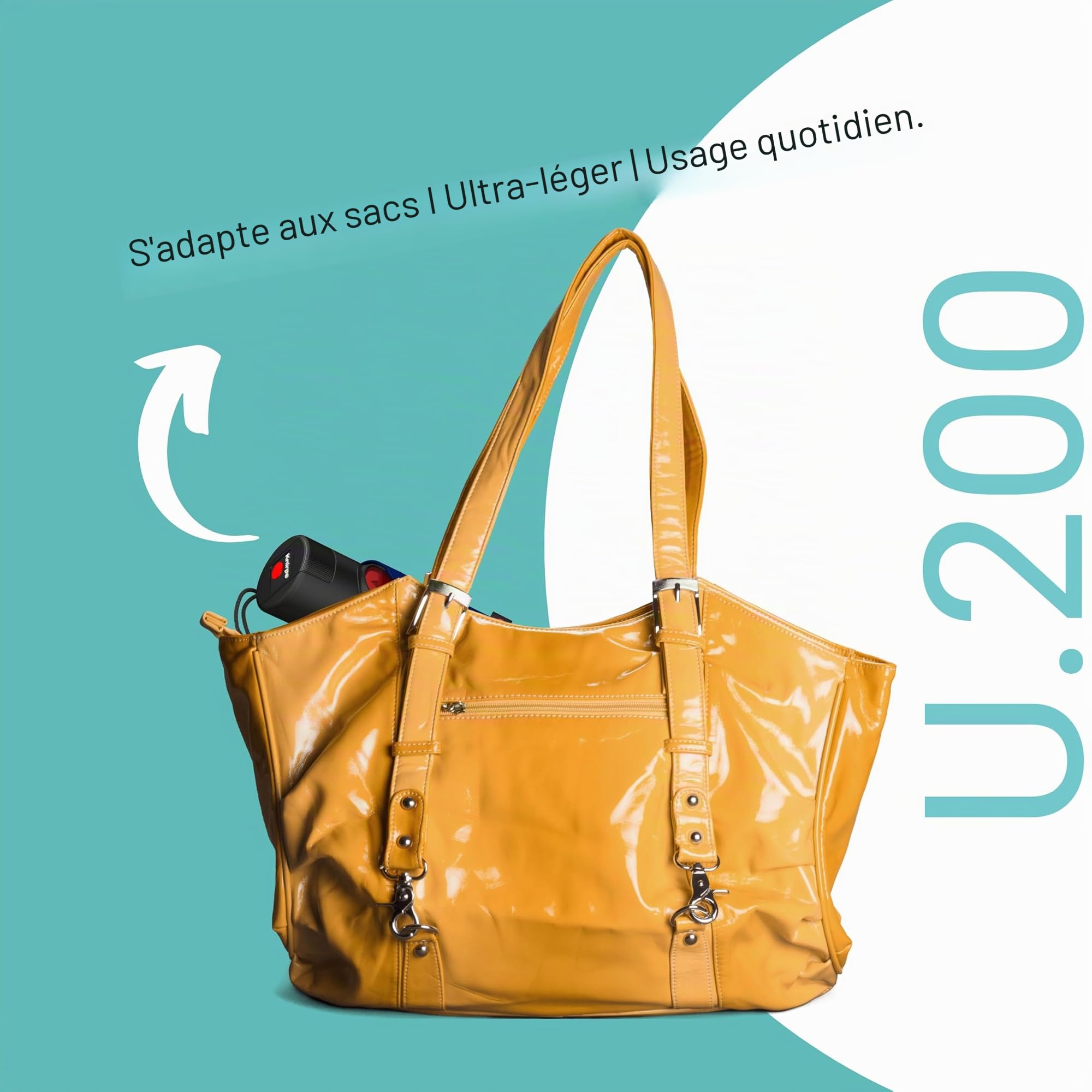 Knirps Parapluie de Poche Ultra U.200 Medium Duomatic - Ouverture et Fermeture Automatique - résistant aux tempêtes - Coupe-Vent