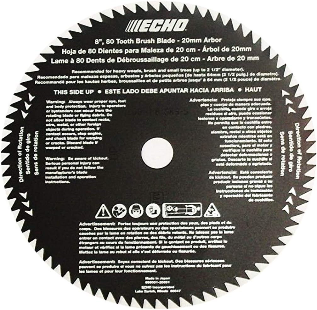 OEM Genuine Echo 69500120331/69500120330 8" 80 Tooth Brush