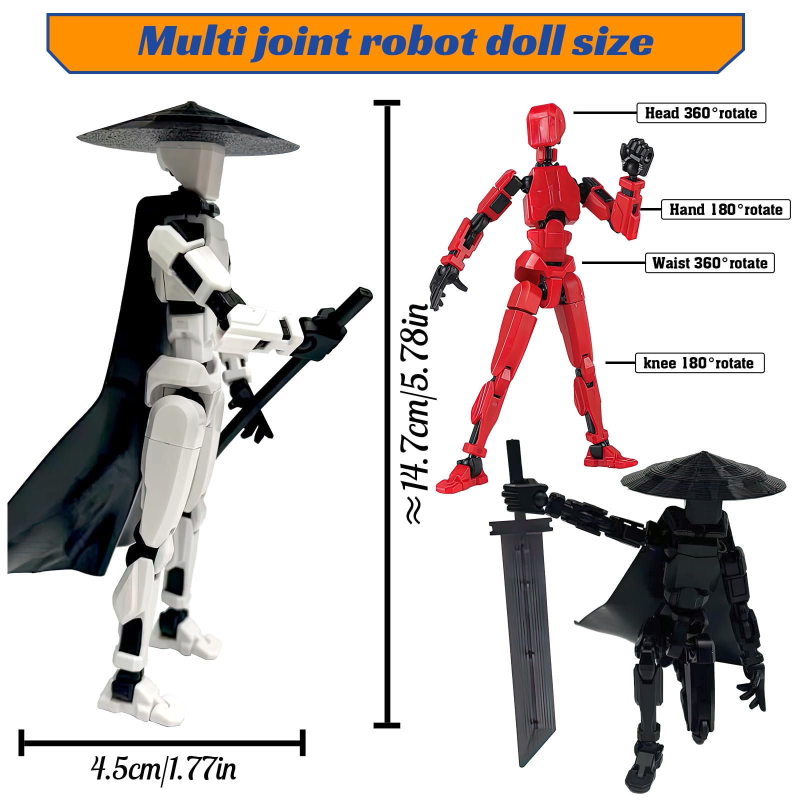 Ruilidesg Assembly Completed 3D Printed Figure T13, Dummy 13 Action Figure - Image 2