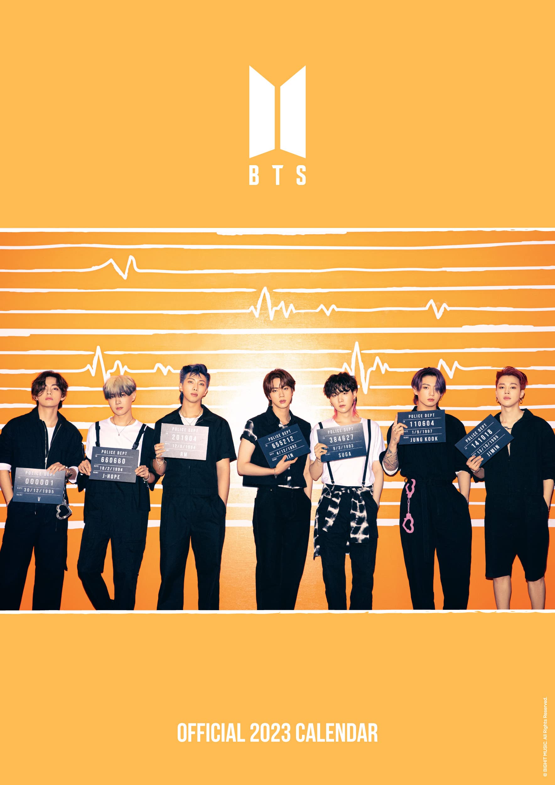 BTS Bangtan Boys 2023 Calendar, Month To View A3 Wall Calendar , Official Product: Original Danilo-Kalender [Mehrsprachig]...
