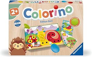 Ravensburger - Colorino - Lernspiel aus Holz ab 2 Jahren - Farben Lernen - Entwicklung motorischer Fähigkeiten und Kreativität - 24704 - Französische Version