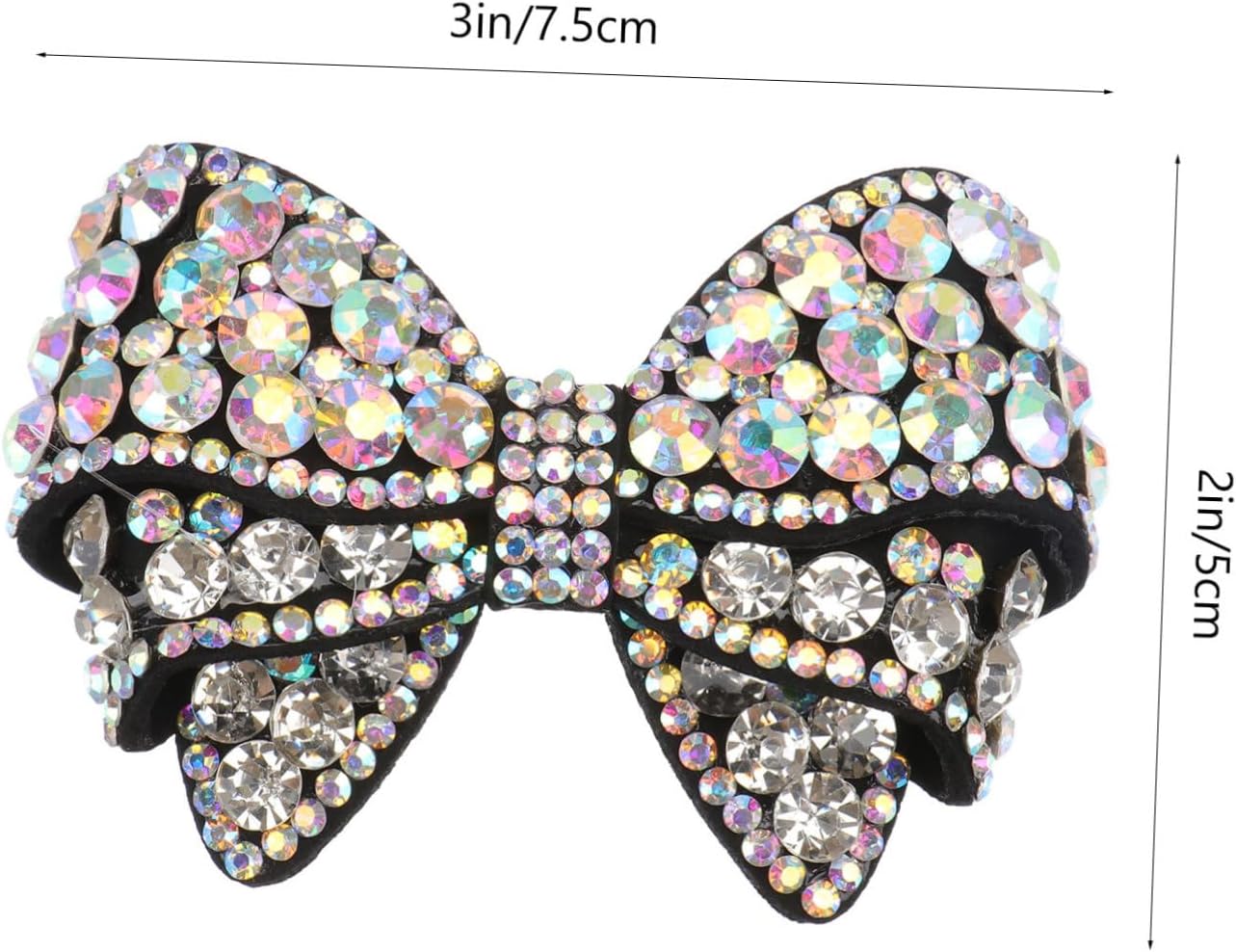 Rhinestone Bowknot Shoe Accessories Decorative Fashionable Shoe Embellishments for Flats Boots Sandals Heels Lightweight Portable Clips for Stylish Footwear Decoration