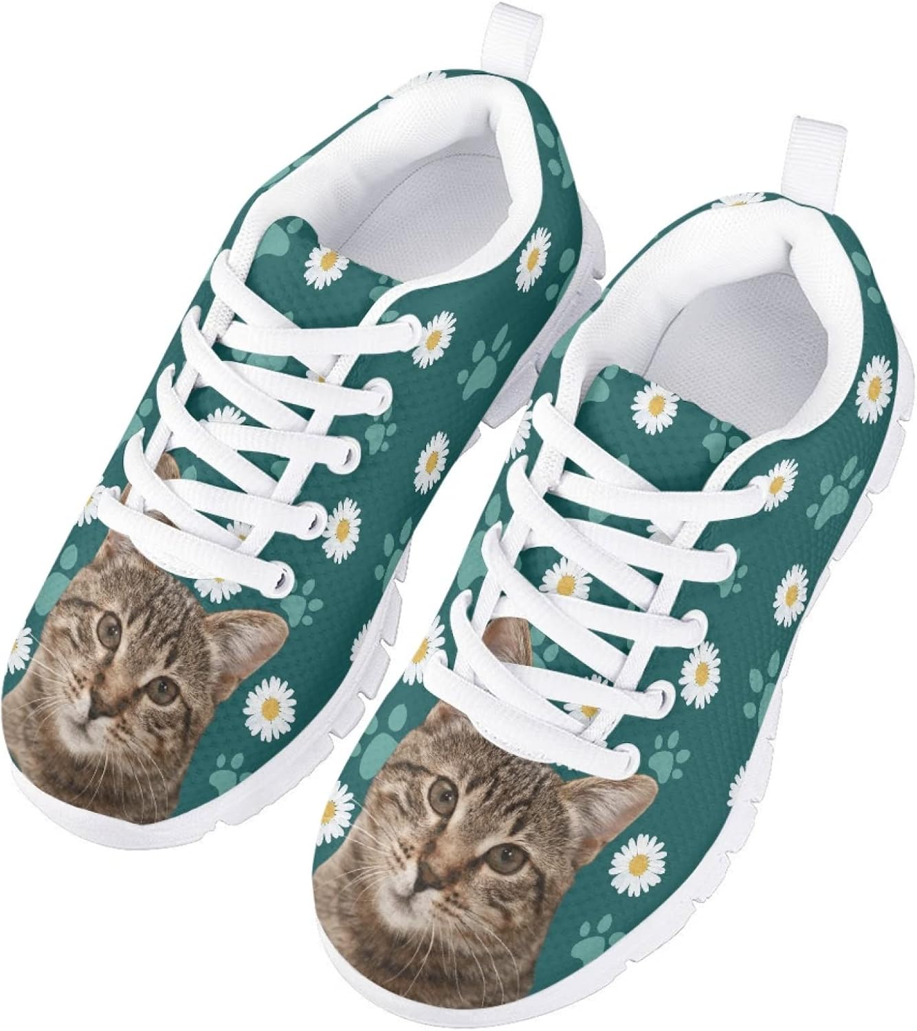 Boys and Girls Cute Cat Dog Print Running Tennis Shoes School Daily Casual Sneakers
