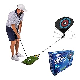 Perfect Practice Chip Shot Perfect Practice Golf Chip Shot - Auto Return Chipping Net, Indoor & Outdoor Practice, with Grass Mat and Ball Tray - Golf Training Aid for Home, Office, Backyard