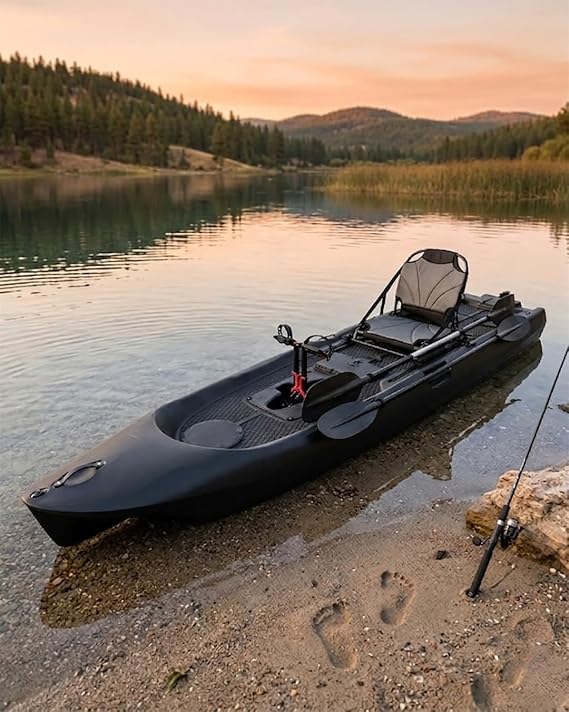 Sup Pro Tek Kişilik Pedallı Balıkçı Kanosu Siyah