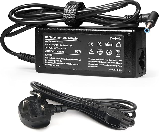 65W AC Laptop Charger Fit for Hp Elitebook 840 850 820 G3 G4 G5 G6 ProBook 450 650 440 470 640 430 G2 G3 G4 G5 G6 745 741727-001 HP Power Cord Supply Adapter