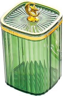 Contenedor de almacenamiento de alimentos, tarro de almacenamiento de cocina, portátil, multiusos con tapa, tarro de caramelo, tarro de galletas for servir té, azúcar, verde pequeño/79 ( Color : Green