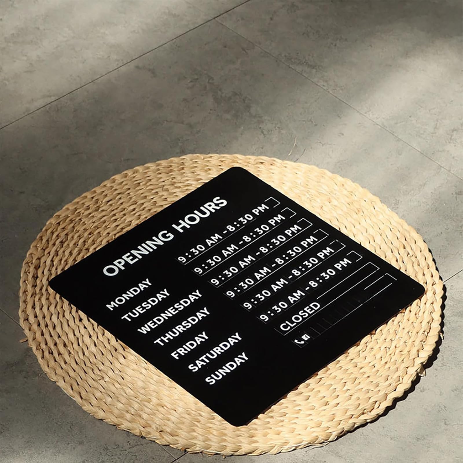 Letrero magnético abierto cerrado, 25 cm, reutilizable, con juego de números magnéticos, escribible y reemplazable, ideal para salones de belleza y casas de té