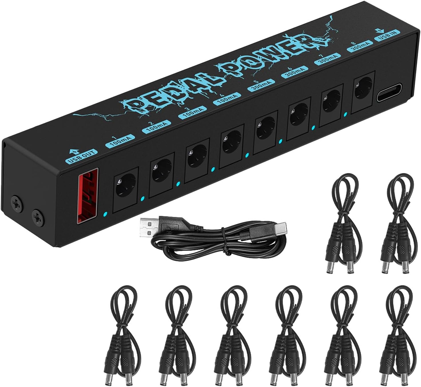 5セットギターペダル電源 ペダルボード電源 頑丈なギターエフェクトペダル