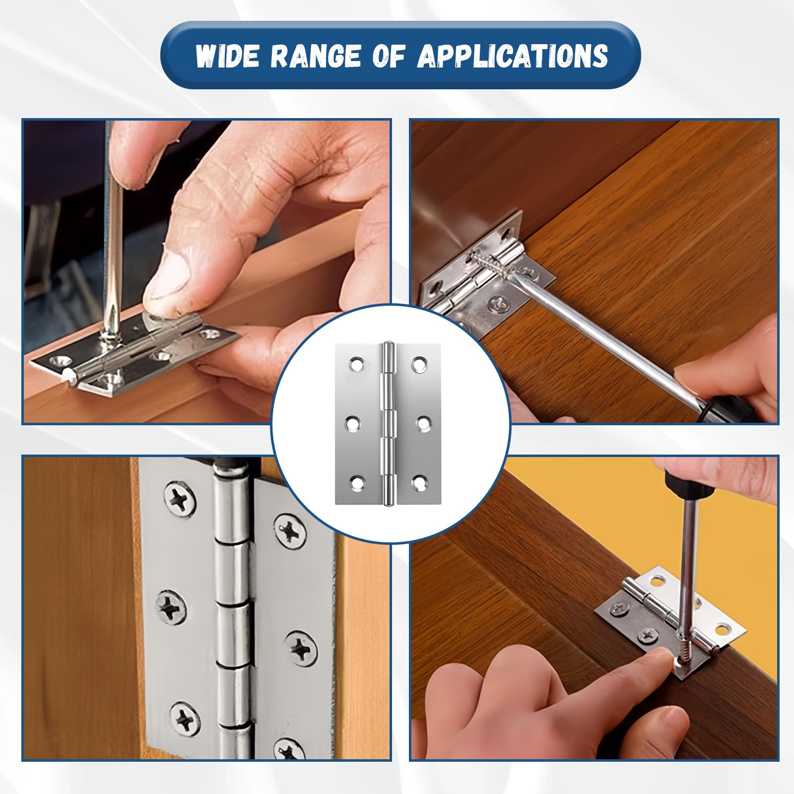 Bisagras De Acero Inoxidable - Pack De 10 Unidades (44x32mm)