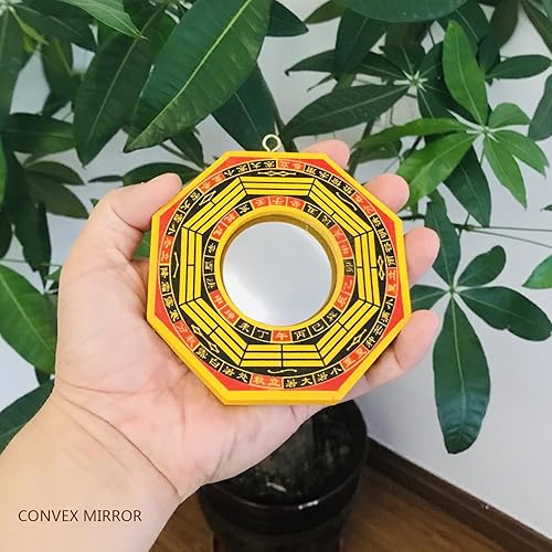 Miniatura 7 de Feng Shui - Espejo cóncavo de bagua de 4 pulgadas, juego de 2, un espejo cóncavo para protección contra la energía negativa pasiva y un espejo