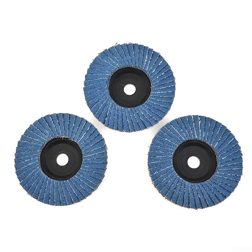 Efficienti 3 dischi abrasivi da 75 mm per smerigliatrice angolare, dischi lamellari in zirconio per metallo e acciaio legato
