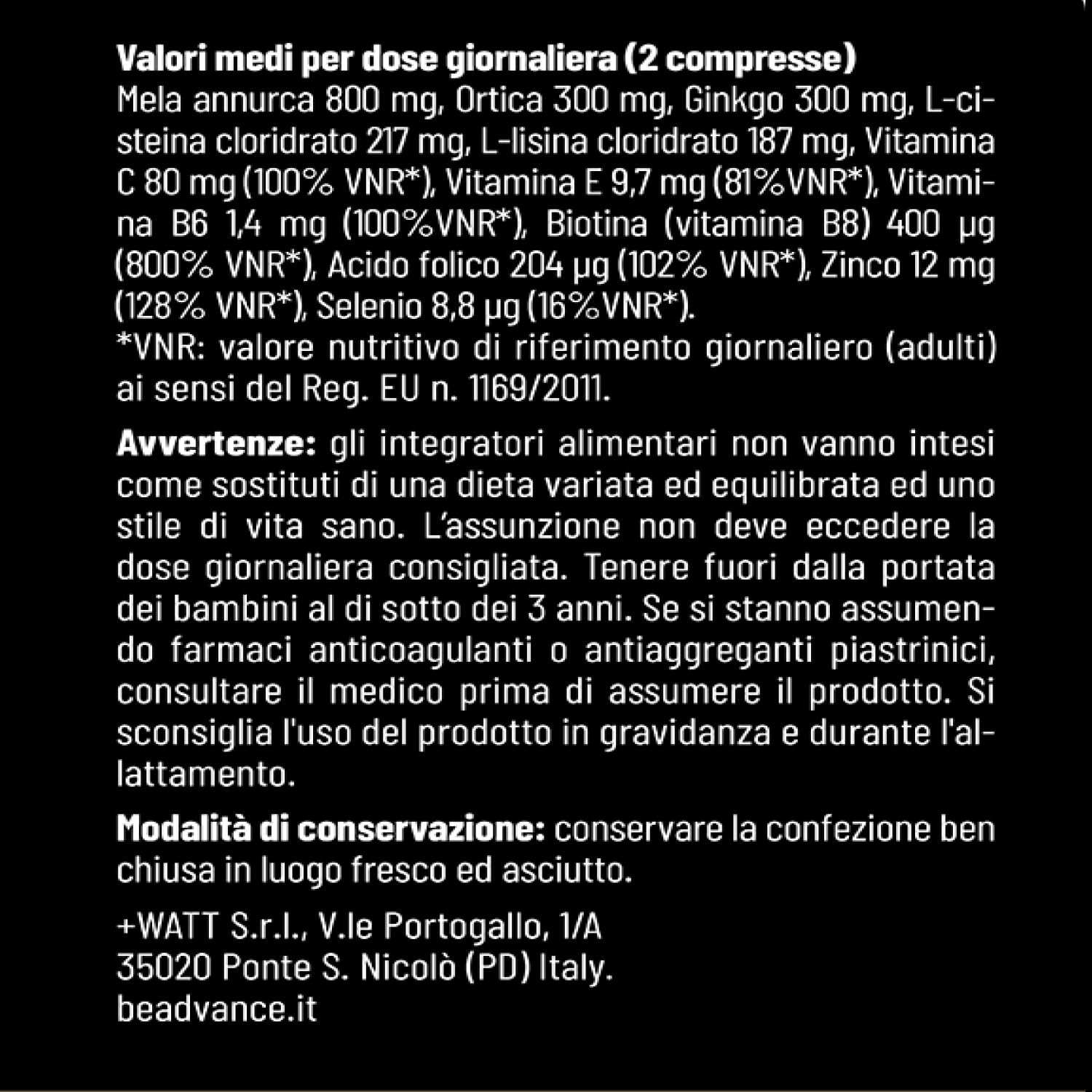 Trico Health 60 compresse - Mix di Estratti Vegetali, Amminoacidi, Minerali e Vitamine per il Benessere dei Capelli